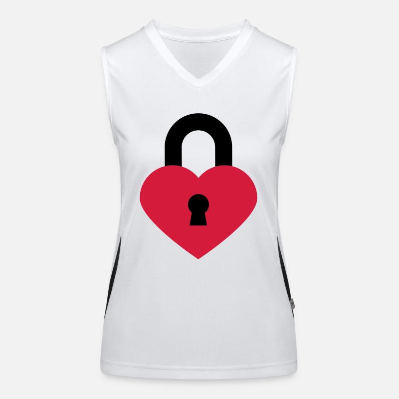 herzschloss_2c Funktionelles Kontrast-Tank Top für Frauen