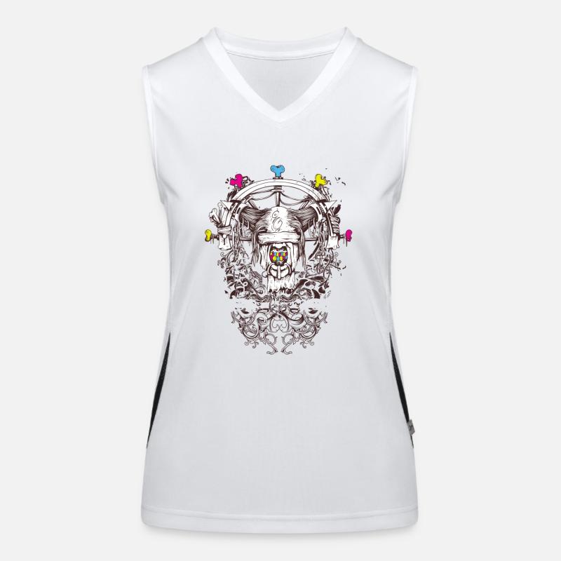 Abstract art - mythical creature Women's Functional Contrast Tank Top