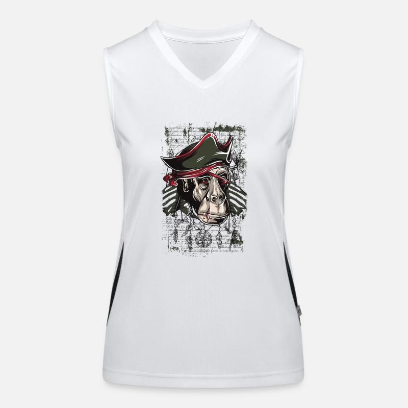 pirate monkey Women's Functional Contrast Tank Top