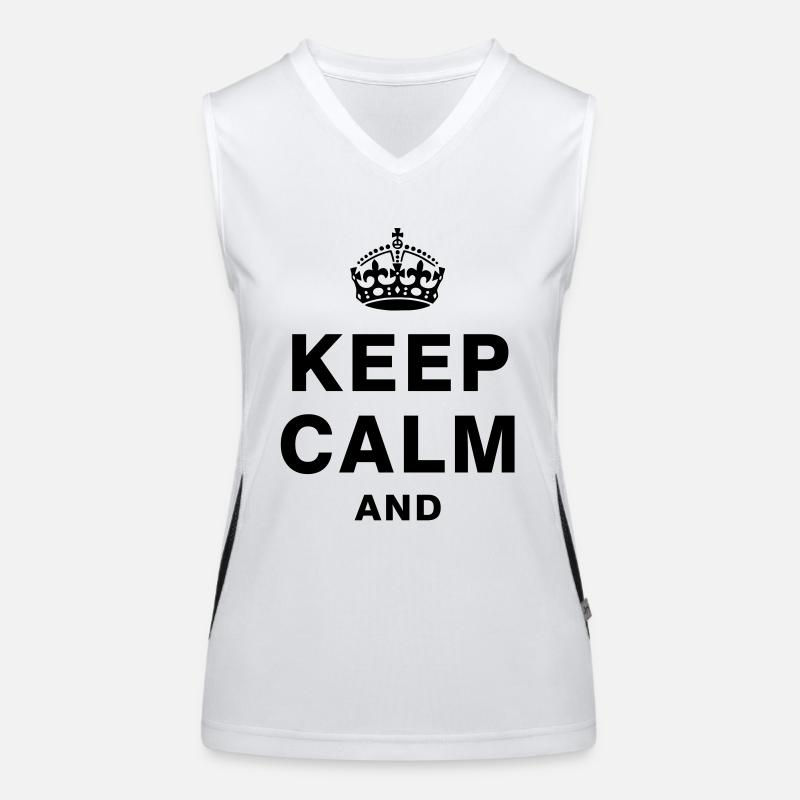 KEEP CALM AND Funktionelles Kontrast-Tank Top für Frauen
