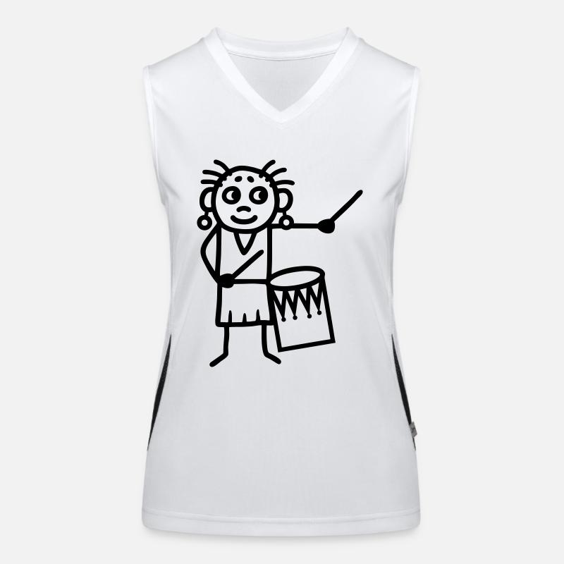 Frau mit Surdo Funktionelles Kontrast-Tank Top für Frauen