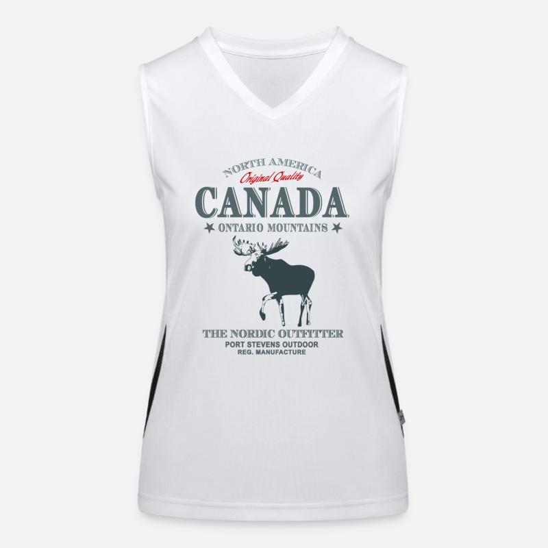 Canada - Moose - Elch Funktionelles Kontrast-Tank Top für Frauen