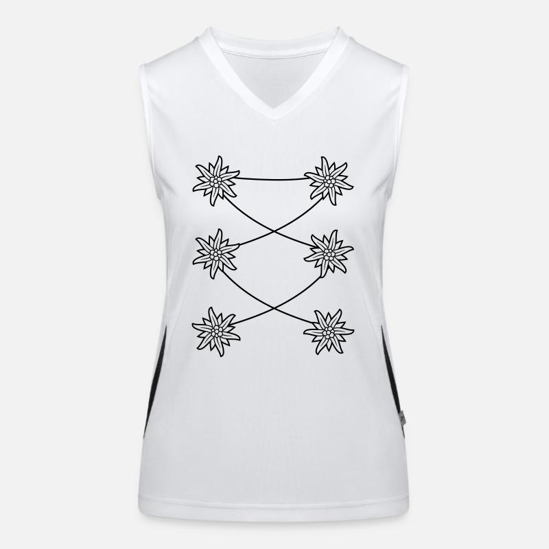 Tablier dirndl Edelweiss Débardeur respirant contrasté Femme