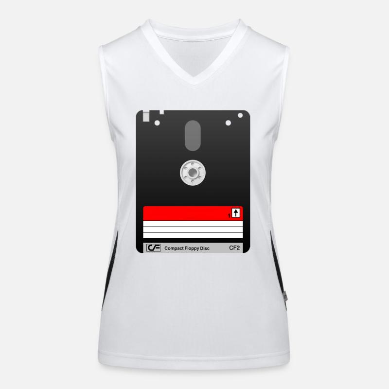 Amstrad 3" Diskette – Retro Tech 01 Symbol Funktionelles Kontrast-Tank Top für Frauen