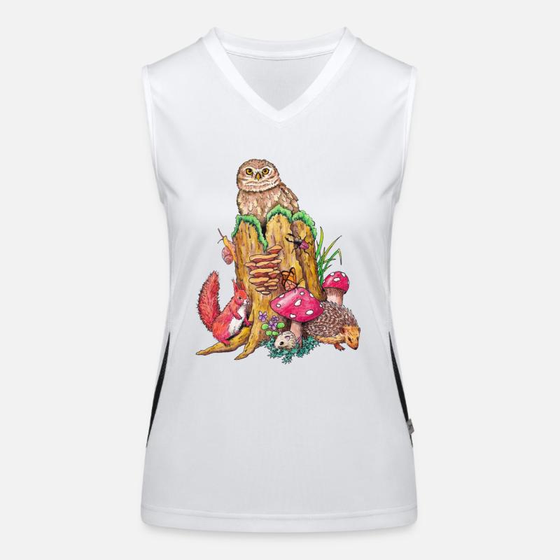 Forest animals Women's Functional Contrast Tank Top