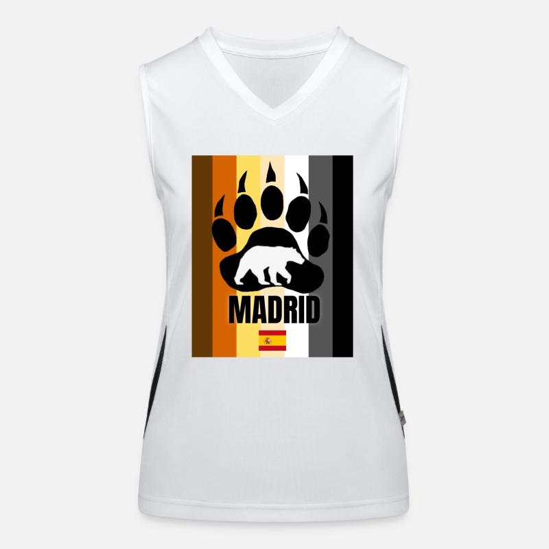 Madrid schwuler Bär Funktionelles Kontrast-Tank Top für Frauen