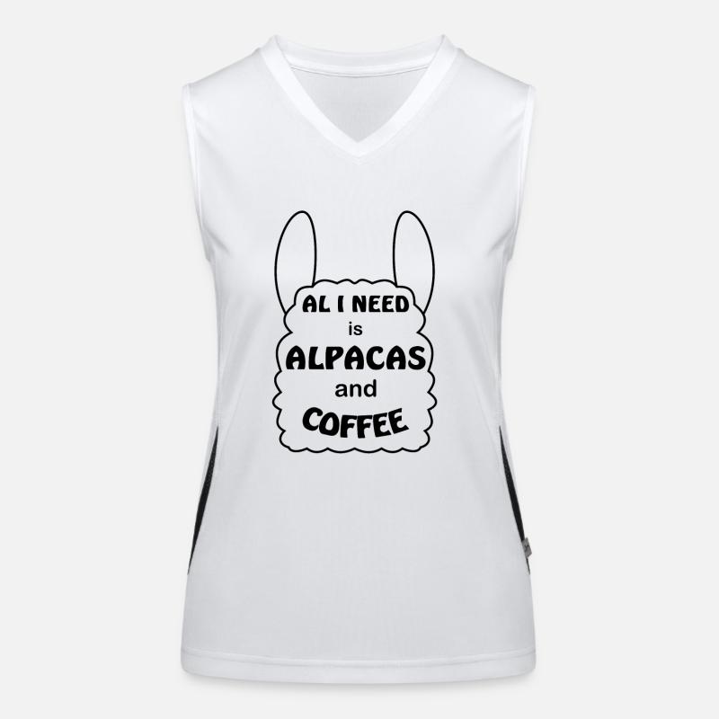 Alpacas and coffee Women's Functional Contrast Tank Top