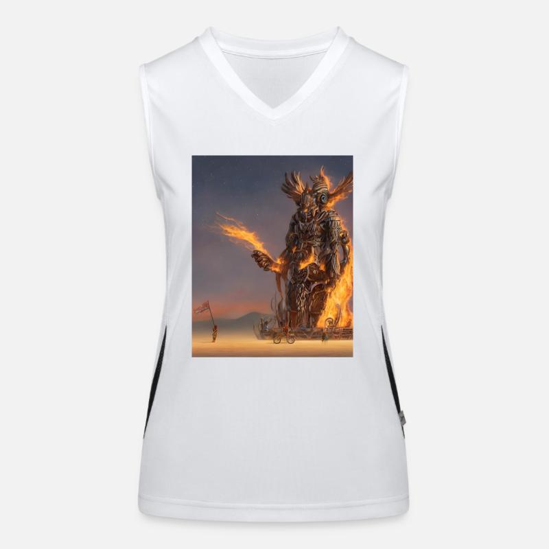 Burning Man Women's Functional Contrast Tank Top