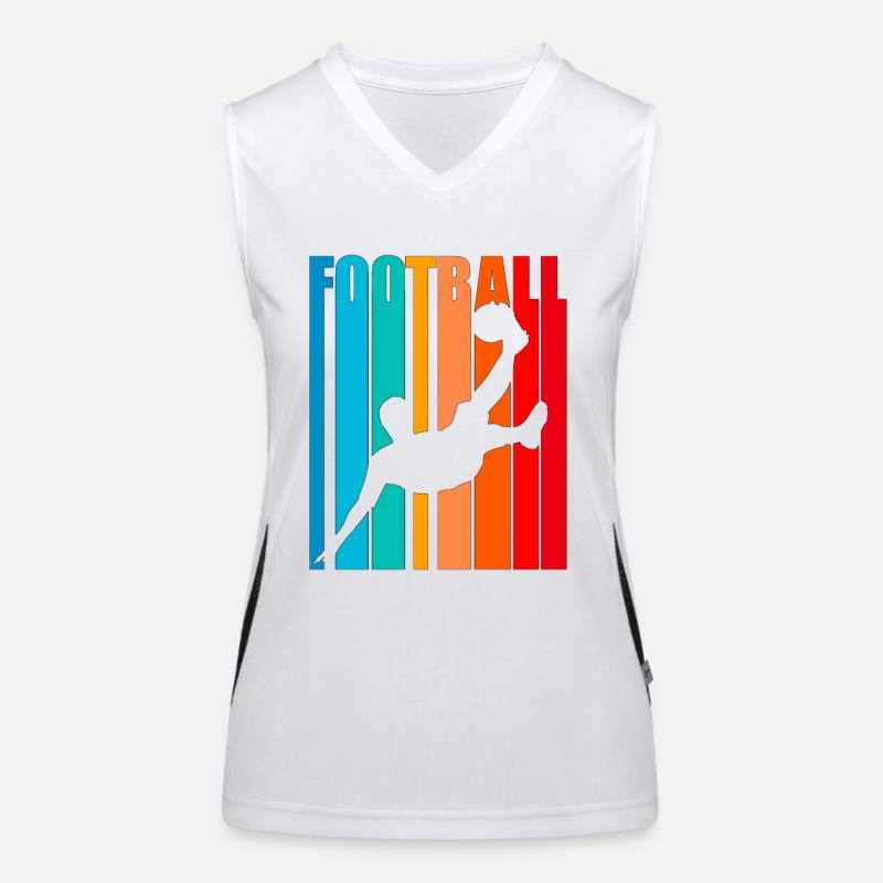 Fußballspieler Funktionelles Kontrast-Tank Top für Frauen