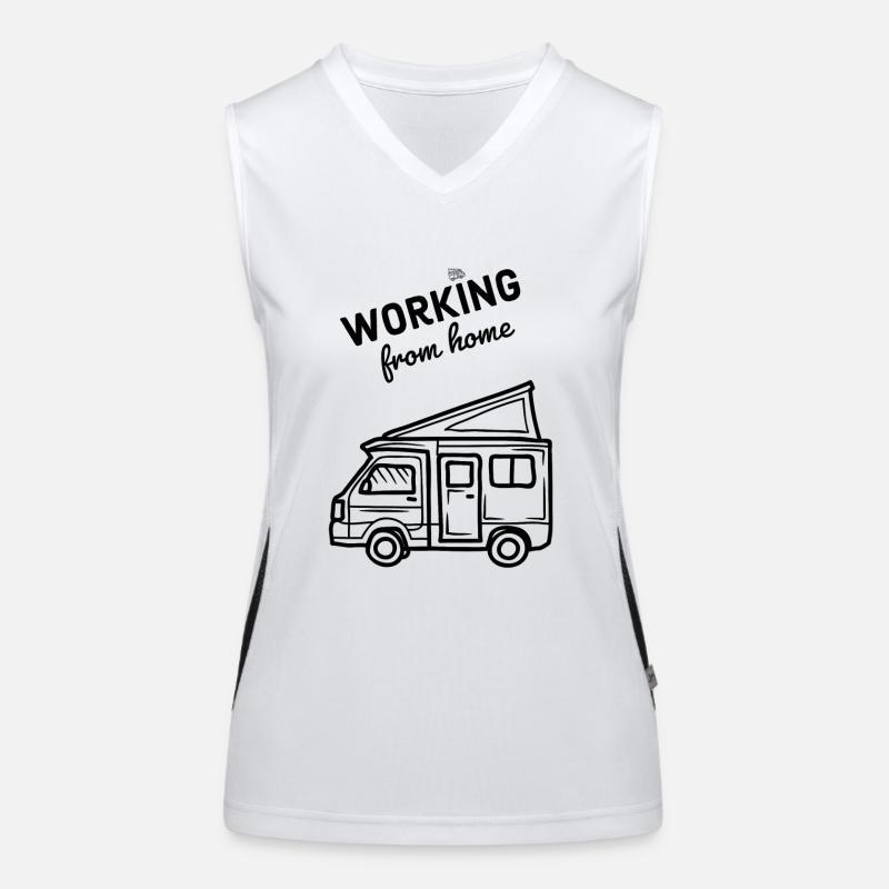 Working from home Funktionelles Kontrast-Tank Top für Frauen