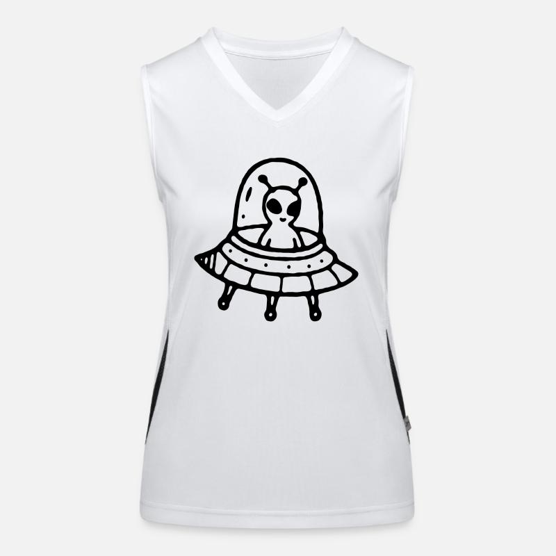 Alien UFO Women's Functional Contrast Tank Top