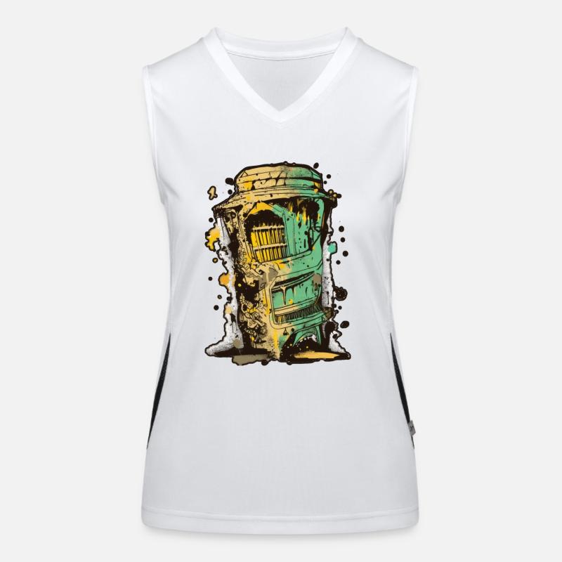 Abstract vector grafitti design , low palette Women's Functional Contrast Tank Top