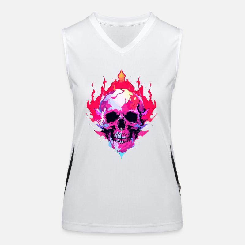 Skull neon Women's Functional Contrast Tank Top