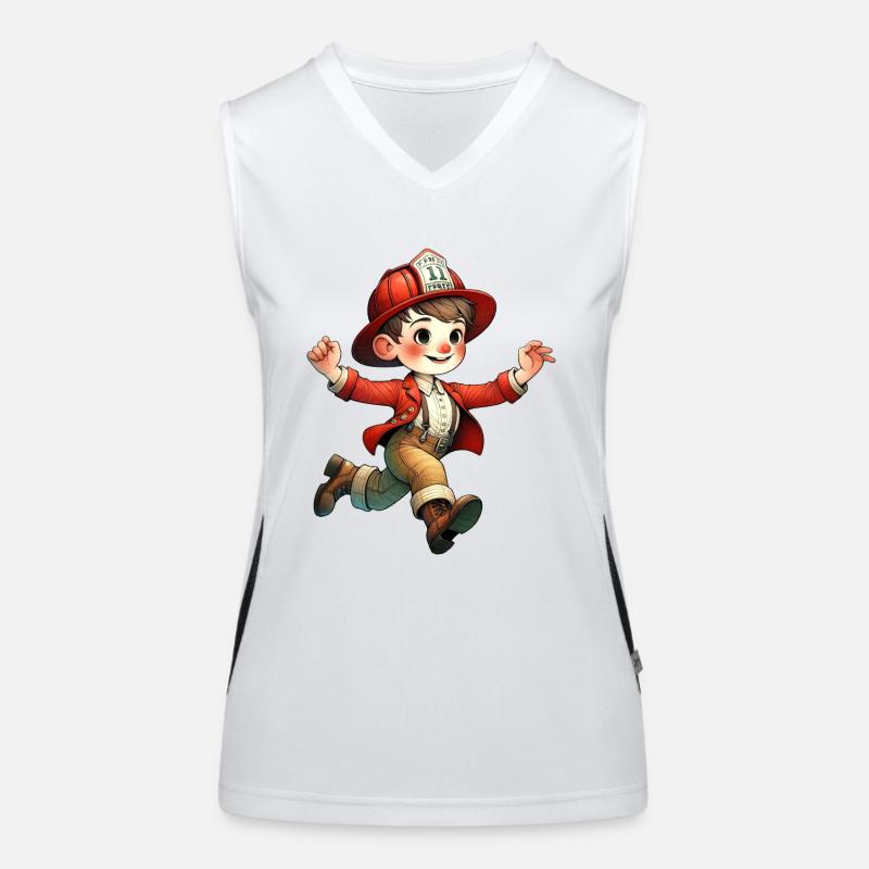 Firefighter Boy Women's Functional Contrast Tank Top