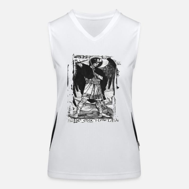 Erzengel Heiliger Religion Gott Engel Glaube Michael Funktionelles Kontrast-Tank Top für Frauen