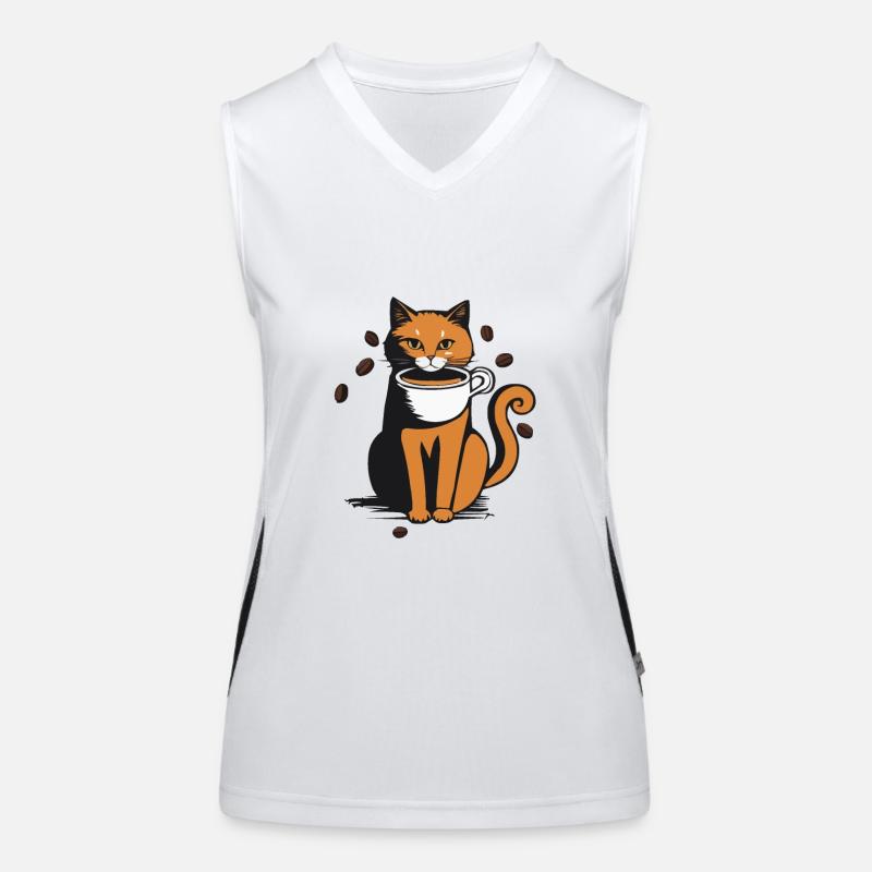 Café pour chat Débardeur respirant contrasté Femme