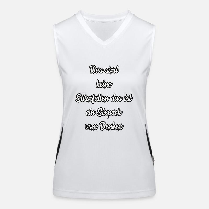 witzige Sprüche Lehrer Funktionelles Kontrast-Tank Top für Frauen