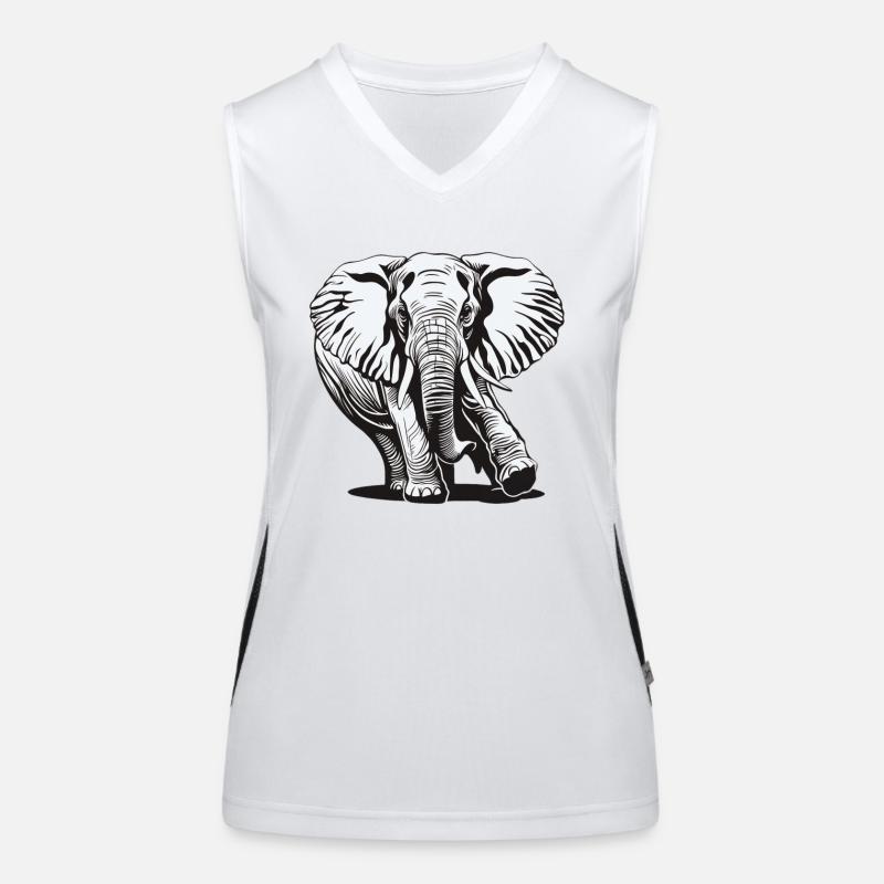 Elephant, Elephant, Animal, Zoo, Africa, Safari, Savannah Women's Functional Contrast Tank Top