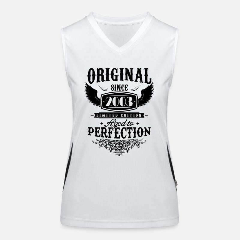 Perfektion 2003 -21. Jubiläum, Original Funktionelles Kontrast-Tank Top für Frauen