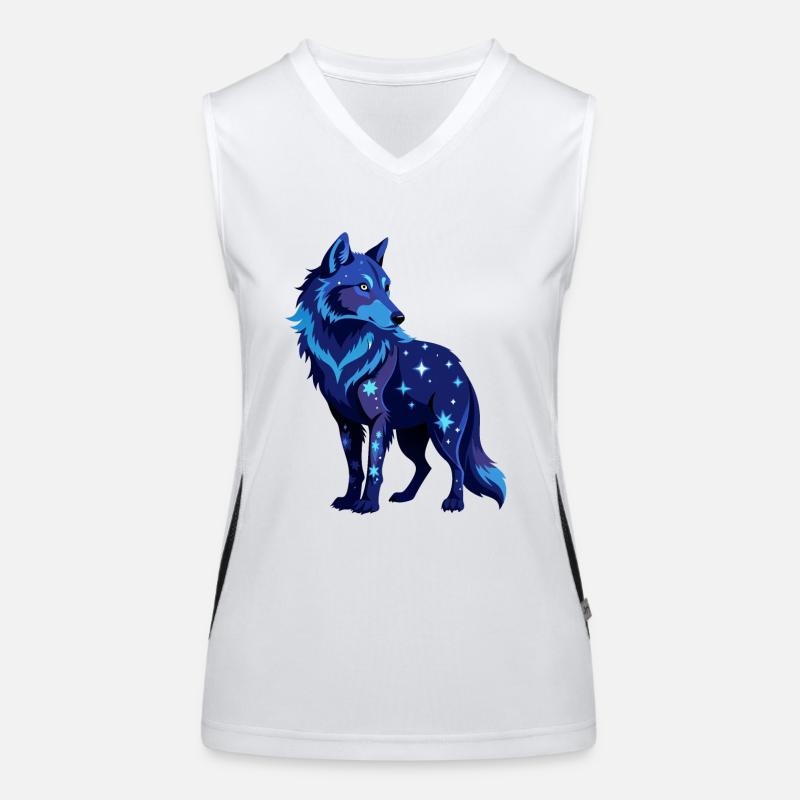 Galactic Wolf Women's Functional Contrast Tank Top