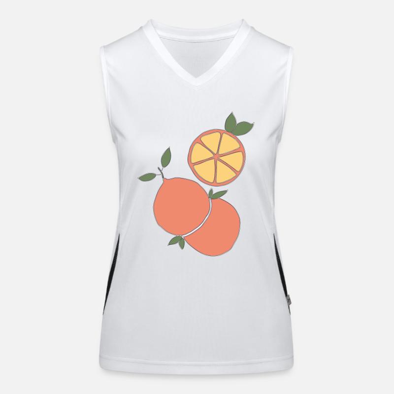 orange grapefruit Women's Functional Contrast Tank Top