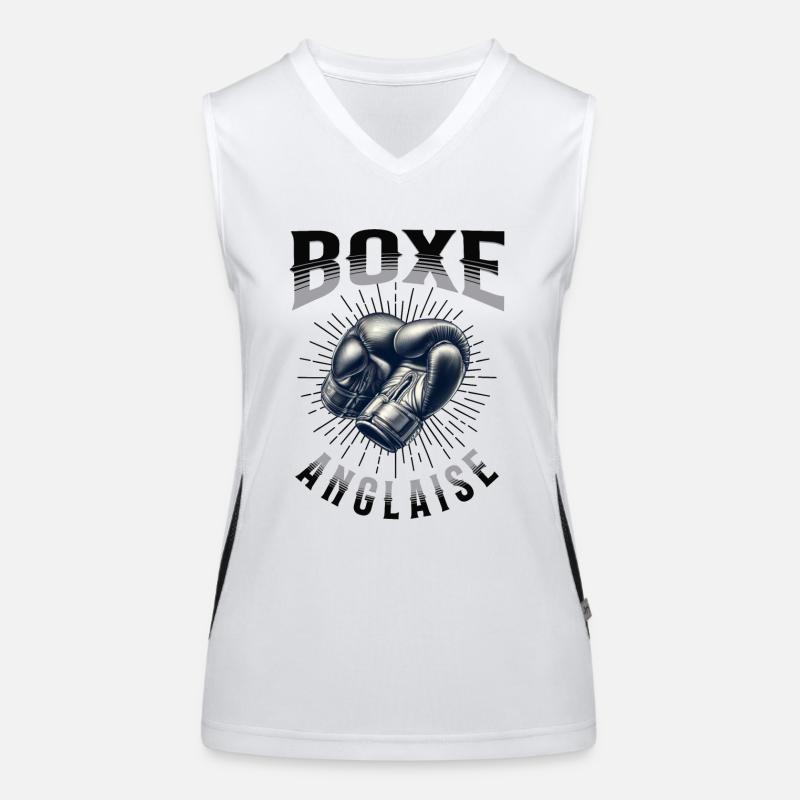 Boxe anglaise,cadeau pour boxeur et boxeuse Débardeur respirant contrasté Femme