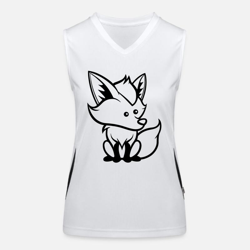 fuchs comic tier Funktionelles Kontrast-Tank Top für Frauen