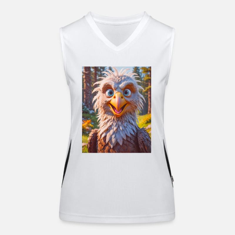 Oiseaux mignons du monde entier Pygargue à queue blanche Débardeur respirant contrasté Femme