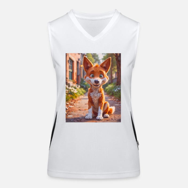 super süßes australisches Tier Down Under – Dingo Funktionelles Kontrast-Tank Top für Frauen
