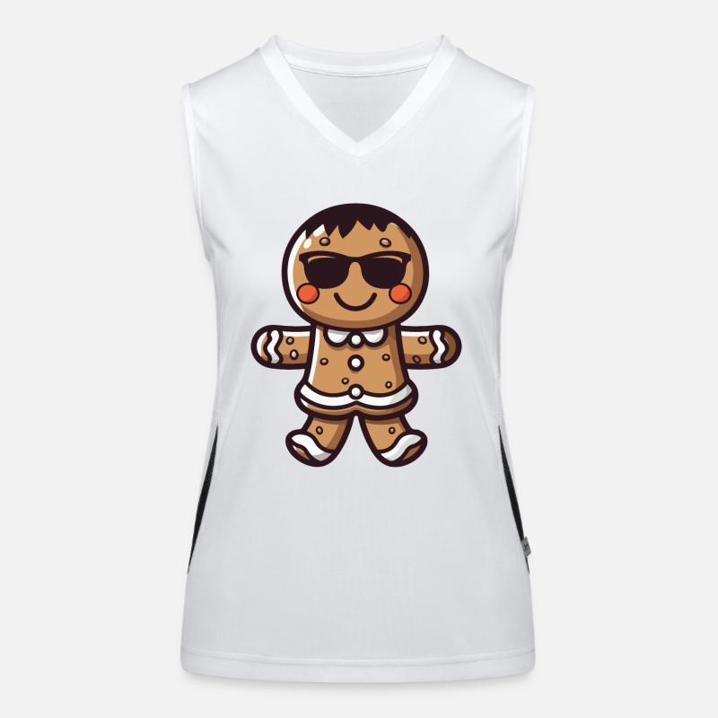Lunettes de soleil Gingerbread Man Débardeur respirant contrasté Femme
