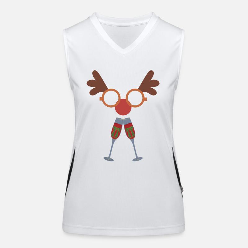 Idée cadeau design de Noël Célébration Débardeur respirant contrasté Femme