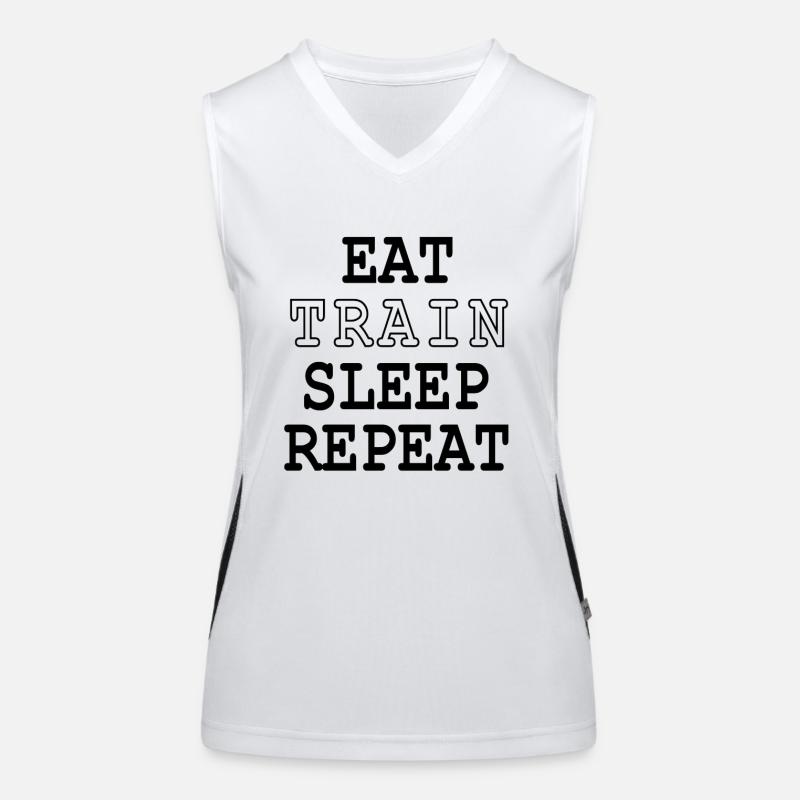 Vie en forme - manger, s’entraîner, dormir, répéter Débardeur respirant contrasté Femme