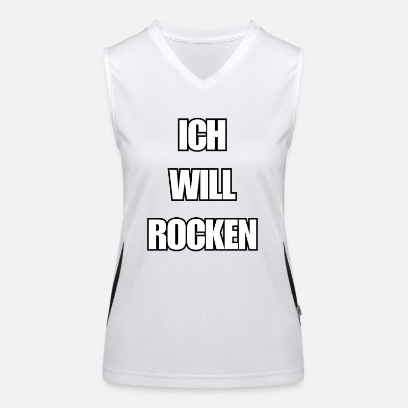 Ich will Rocken Funktionelles Kontrast-Tank Top für Frauen