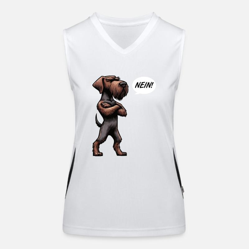 Nein Deutsch Drahthaar Deutsch-Drahthaar Besitzer Funktionelles Kontrast-Tank Top für Frauen