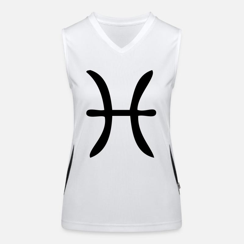 Fische Sternzeichen Funktionelles Kontrast-Tank Top für Frauen