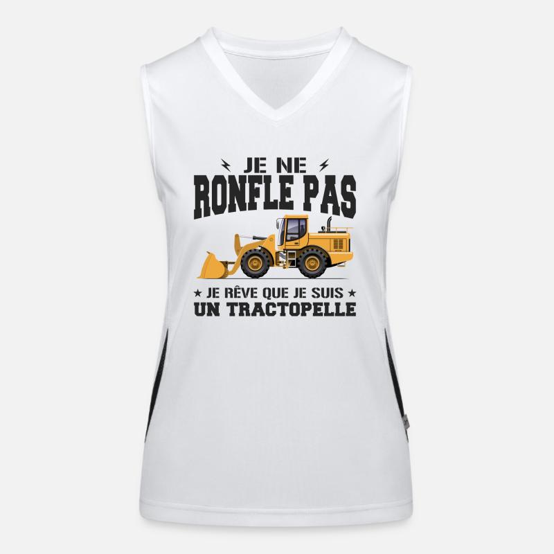 Construction machine Backhoe loader Snorer Women's Functional Contrast Tank Top