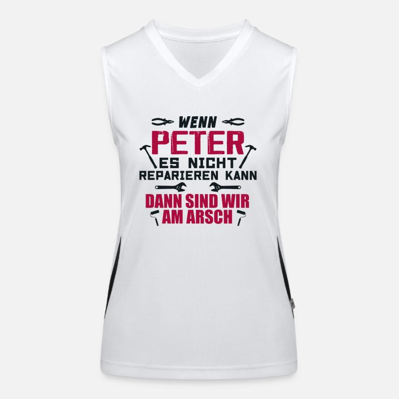 If Peter can't fix it Women's Functional Contrast Tank Top