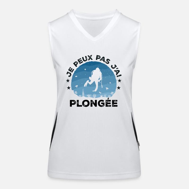 Je Peux Pas J'ai Plongée - Cadeau De Plongée Débardeur respirant contrasté Femme