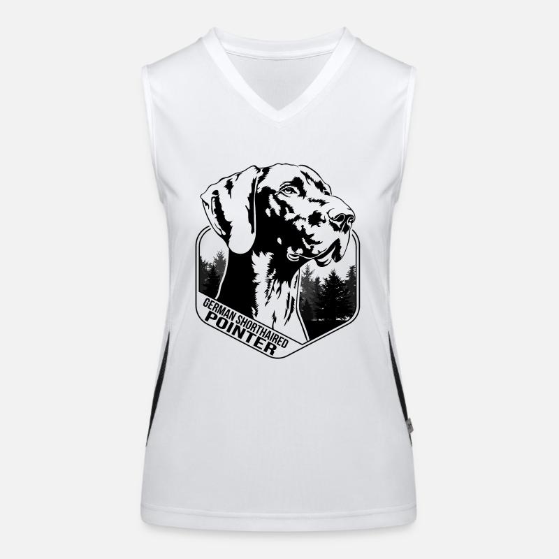 German Shorthaired Pointer Hund Wilsigns Jagdhunde Funktionelles Kontrast-Tank Top für Frauen