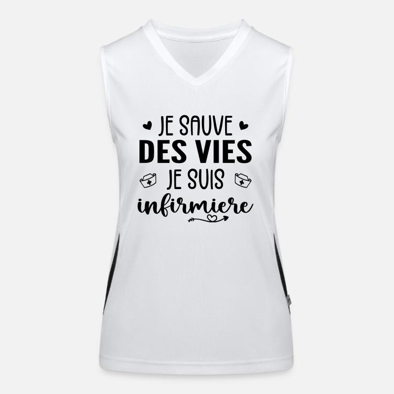 Ich bin ein Lebensretter, ich bin Krankenschwester Funktionelles Kontrast-Tank Top für Frauen