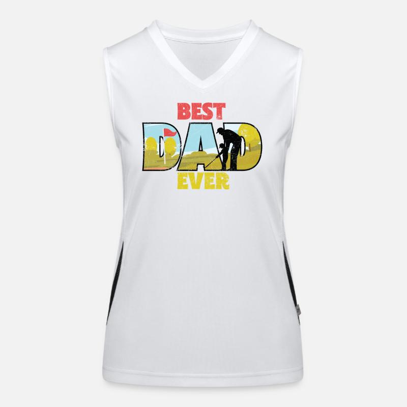 MEILLEUR PAPI PAR GOLF IRON GOLFER TEE DISANT MOTIF Débardeur respirant contrasté Femme