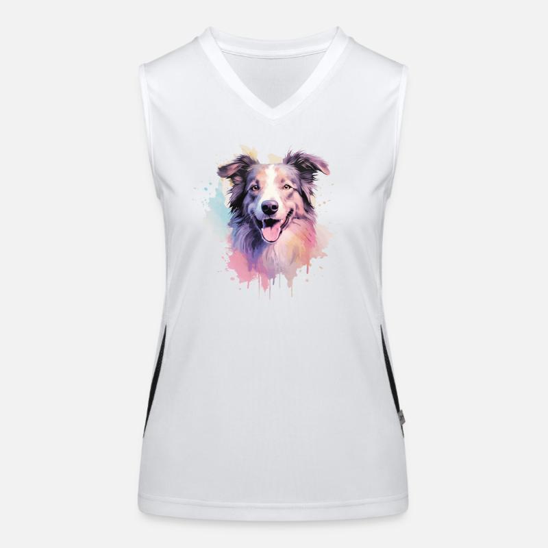 Border Collie Débardeur respirant contrasté Femme