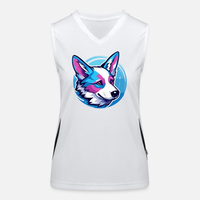 Welsh Corgi Women's Functional Contrast Tank Top
