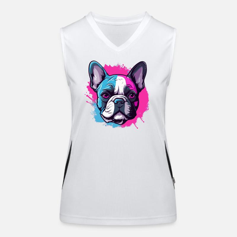 Bouledogue français coquin Débardeur respirant contrasté Femme