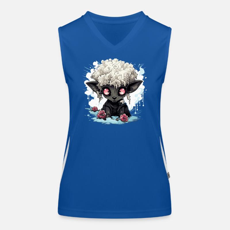 Schwarzes Schaf Funktionelles Kontrast-Tank Top für Frauen