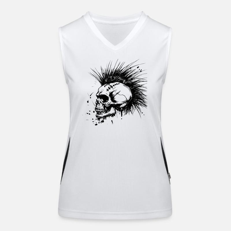 Horror Punk Zombie Mohawk Funktionelles Kontrast-Tank Top für Frauen