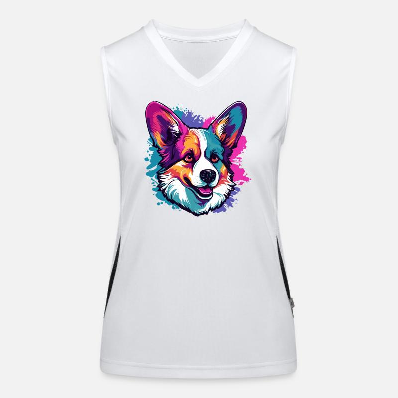 Welsh Corgi Women's Functional Contrast Tank Top