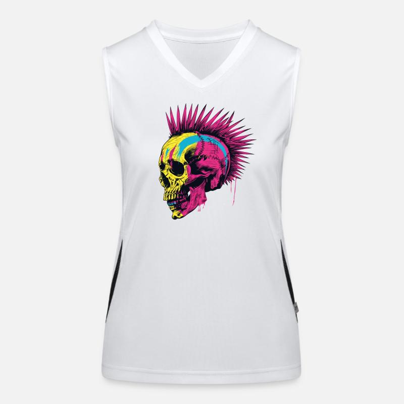 Horror Punk Zombie Mohawk Funktionelles Kontrast-Tank Top für Frauen