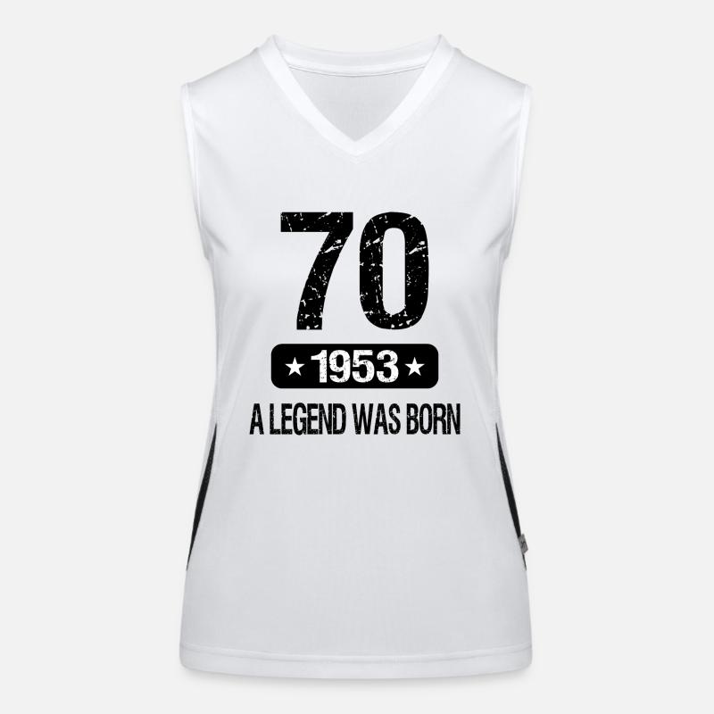70th Birthday 1953 A LEGEND WAS BORN Women's Functional Contrast Tank Top