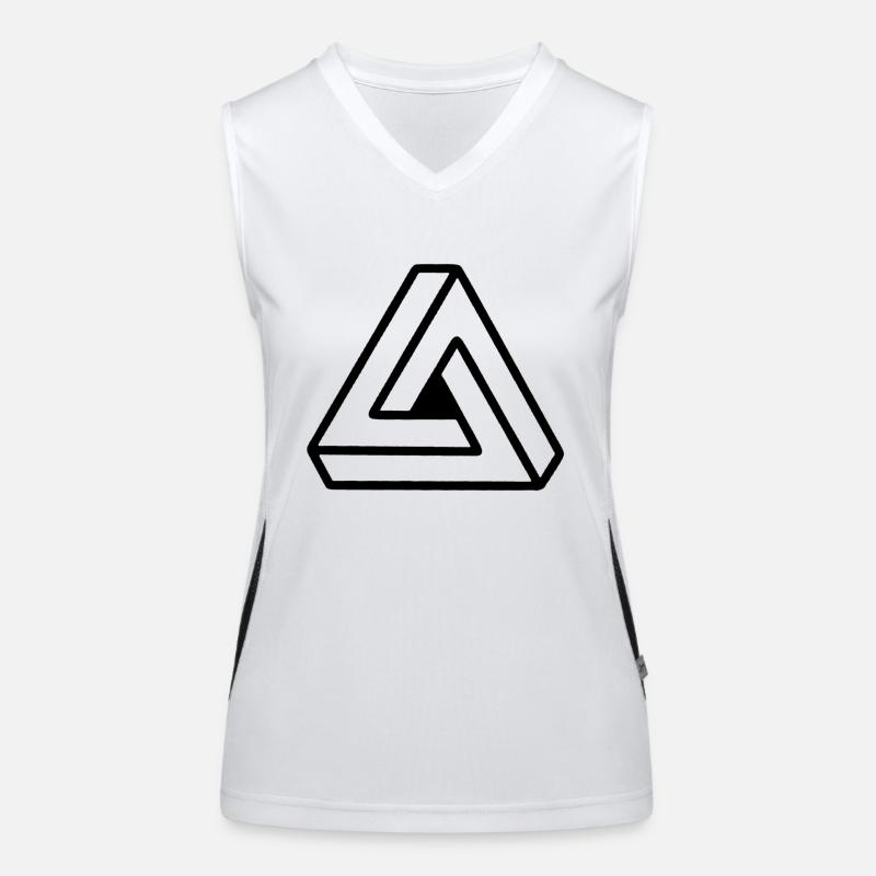 Penrose triangle - Impossible Triangle Débardeur respirant contrasté Femme